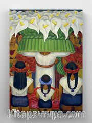 Full Frame Rulo Kanvas - Diego Rivera - Flower Festival Feast of Santa Anita (FF-KT044)