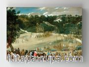 Full Frame Rulo Kanvas - Diego Velázquez - Philip IV hunting Wild Boar (La Tela Real) (FF-KT041)