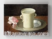 Full Frame Rulo Kanvas - Francisco de Zurbarán - A Cup of Water and a Rose (FF-KT063)