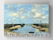 Full Frame Rulo Kanvas - Eugène Boudin - The Entrance to Trouville Harbour (FF-KT055)