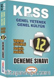 2016 Genel Yetenek Genel Kültür Tamamı Çözümlü 12 Deneme Sınavı