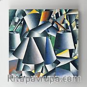 Full Frame Rulo Kanvas - Kazimir Malevich - Woman with Pails Dynamic Arrangement (FF-KT107)