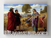 Full Frame Rulo Kanvas - Julius Schnorr von Carolsfeld - Ruth in Boaz's Field (FF-KT105)