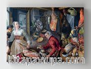 Full Frame Rulo Kanvas - Joachim Beuckelaer - The Four Elements Fire (FF-KT098)