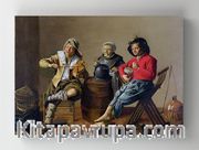 Full Frame Rulo Kanvas - Jan Molenaer - Two Boys and a Girl Making Music (FF-KT096)