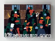 Full Frame Rulo Kanvas - Jacob Lawrence The Railroad Stations Were At Times So Over-packed With People Leaving That Special Guards Had To Be Called İn To Keep Order (FF-KT091)