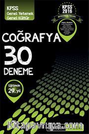 2016 KPSS Genel Yetenek - Genel Kültür Coğrafya 30 Deneme 