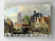 Full Frame Rulo Kanvas - Willem Koekkoek - View of Oudewater	(FF-KT166)