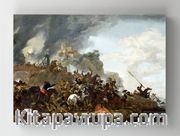 Full Frame Rulo Kanvas - Philips Wouwermans - Cavalry making a Sortie from a Fort on a Hill (FF-KT141)
