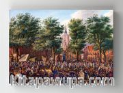 Full Frame Rulo Kanvas - Paulus Constantijn La Fargue - The Grote Markt at The Hague (FF-KT135)