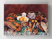 Full Frame Rulo Kanvas - Paul Cézanne - Still Life with Ginger Jar, Sugar Bowl, and Oranges (FF-KT130)