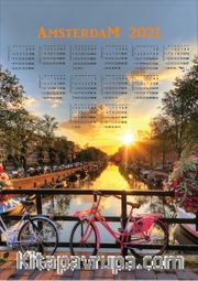 2021 Takvimli Poster - Sehirler - Amsterdam