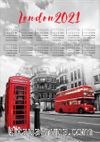 2021 Takvimli Poster - Şehirler - London Sokak