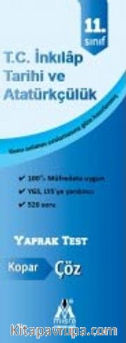 11. Sınıf T.C. İnkılap Tarihi ve Atatürkçülük Yaprak Test