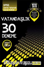 2016 KPSS Genel Yetenek - Genel Kültür Vatandaşlık 30 Deneme 