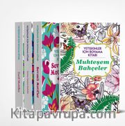 Yetişkinler İçin Boyama Kitabı Seti (4 Kitap Takım)