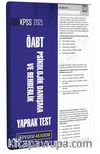 2021 KPSS ÖABT Psikolojik Danışma ve Rehberlik Yaprak Test