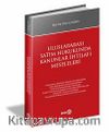Uluslararası Satım Hukukunda Kanunlar İhtilafı Meseleleri