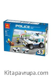 Wange Lego 217 Parça Polis Devriye Arabası 3İn1 (51011)