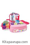 Modern Çeşmeli Lavabo Oyun Seti(Pembe)(4002)