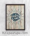 Full Frame Duvar Sanatları - Ahşap Desenler - Merry Christmas Glare (FF-DS027)