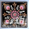 Full Frame Duvar Sanatları - VitrayMandala - Pembe Altınlı (FF-DSC043)