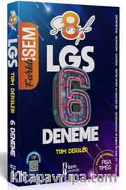 2021 Farklı İsem LGS 8. Sınıf Tüm Dersler Dijital Çözümlü 6 Deneme