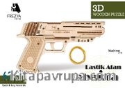 Lastik Atan Tabanca Ahşap 3D Puzzle