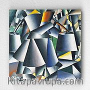 Full Frame pratiCanvas Tablo - Kazimir Malevich - Woman with Pails Dynamic Arrangement (FF-PCŞ275)