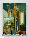 Full Frame pratiCanvas Tablo - Giorgio de Chirico - Great Metaphysical Interior (FF-PCŞ235)
