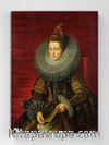 Full Frame pratiCanvas Tablo - Peter Paul Rubens - Portrait of the Infanta Isabella (FF-PCŞ305)