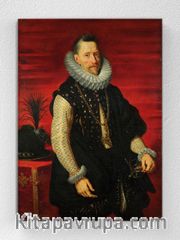 Full Frame pratiCanvas Tablo - Peter Paul Rubens - Portrait of the Archduke Albert (FF-PCŞ304)