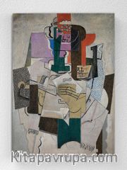 Full Frame pratiCanvas Tablo - Pablo Picasso - Fruit Dish, Bottle and Violin (FF-PCŞ289)