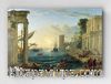 Full Frame pratiCanvas Tablo - Claude Lorrain - Seaport With The Embarkation Of The Queen Of Sheba (FF-PCŞ199)