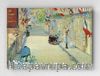 Full Frame pratiCanvas Tablo - Edouard Manet - The Rue Mosnier with Flags 1878 (FF-PCŞ221)