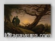 Full Frame pratiCanvas Tablo - Caspar David Friedrich - Two Men Contemplating the Moon (FF-PCŞ192)