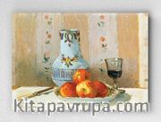 Full Frame Rulo pratiCanvas Tablo - Camille Pissarro - Still Life with Apples and Pitcher (FF-PCŞ189)
