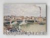 Full Frame pratiCanvas Tablo - Camille Pissarro - Morning, An Overcast Day, Rouen (FF-PCŞ181)