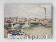 Full Frame pratiCanvas Tablo - Camille Pissarro - Morning, An Overcast Day, Rouen (FF-PCŞ181)