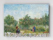 Full Frame pratiCanvas Tablo - Vincent Van Gogh - Garden With Courting Couples (FF-PCŞ173)