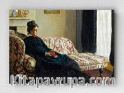 Full Frame pratiCanvas Tablo - Claude Monet - Meditation, Mrs. Monet Sitting on a Sofa (FF-PCŞ201)