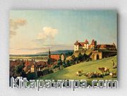 Full Frame pratiCanvas Tablo - Bernardo Bellotto - View of Pirna from the Sonnenstein Castle (FF-PCŞ187)