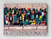 Full Frame pratiCanvas Tablo - Jacob Lawrence And the migrants kept coming (FF-PCŞ254)