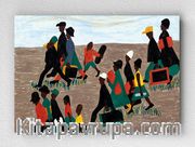 Full Frame pratiCanvas Tablo - Jacob Lawrence The Migrants Arrived İn Great Numbers (FF-PCŞ257)