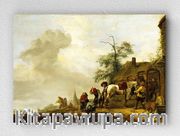 Full Frame pratiCanvas Tablo - Philips Wouwermans - A Horse being Shod outside a Village Smithy(FF-PCŞ308)