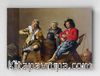 Full Frame pratiCanvas Tablo - Jan Molenaer - Two Boys and a Girl making Music (FF-PCŞ264)
