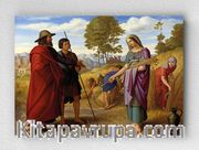 Full Frame pratiCanvas Tablo - Julius Schnorr von Carolsfeld - Ruth in Boaz's Field (FF-PCŞ273)
