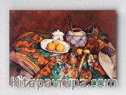 Full Frame pratiCanvas Tablo - Paul Cézanne - Still Life with Ginger Jar, Sugar Bowl, and Oranges (FF-PCŞ298)