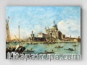 Full Frame pratiCanvas Tablo - Francesco Guardi - Venice- The Punta della Dogana (FF-PCŞ229)