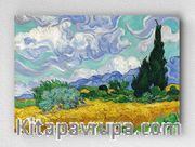 Full Frame pratiCanvas Tablo - Vincent van Gogh - Wheat Field with Cypresses (FF-PCŞ333)